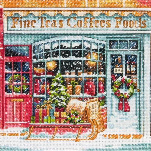 (image for) Gold Petites Coffee Shoppe Counted Cross Stitch Kit
